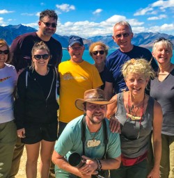 Lake Hawea scenery and group