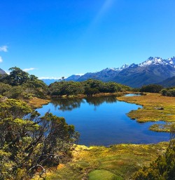 Wow! Perfectly glassy Lake Howden on the Routeburn track