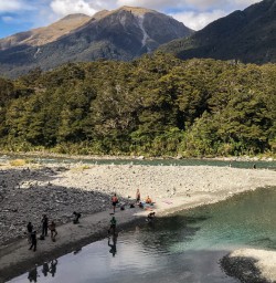 Makarora river at Mount Aspiring National Park, Otago New Zealand