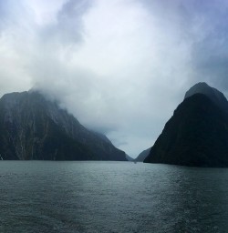 Moody morning in Milford Sound