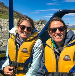 Pair on Wilkin River jet boat