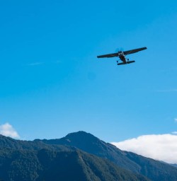Plane in sky Makarora