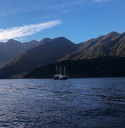 Sunrise at Milford Sound, Fiordland New Zealand