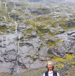 The magnificent granite cliffs along the Milford Sound Road.