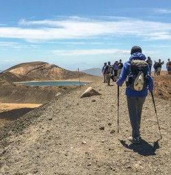 Blue lake at Tongariro National park,  Manawatu-Wanganui New Zealand