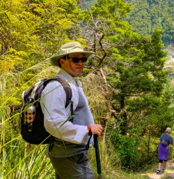 4. Solo guest heading through native bush Siberia Valley