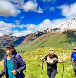 4. Happy guests hike Rock Peak
