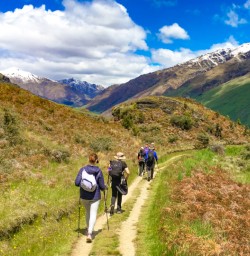 4. Rocky Mountain trail along the track