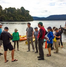 4. Group getting Kayak ready