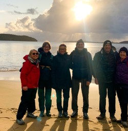 4. Group photo on beach Stewart Island sunset