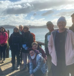 4. Group picture on warf Stewart Island