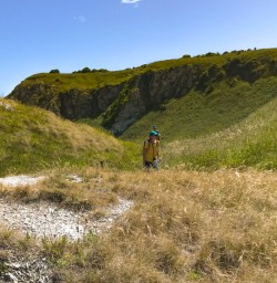 4. Guest walking Godley Head