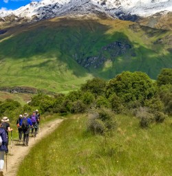 4. Guests head down trail Diamond Lake