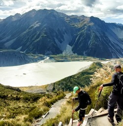 4. Guests heading down Sealy Tarns