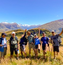4. Guests with Mount Aspiring National Park views from Rocky Mountain Summit