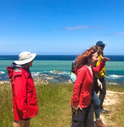4. Happy guests walking Canterbury Coastline