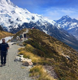 Hiking at Mount Cook National Park