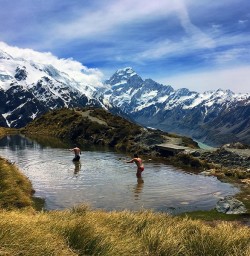 Swim at Mount Cook National Park