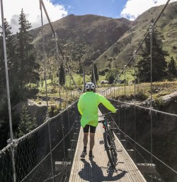 Biking Edgar Bridge, Otago New Zealand