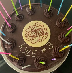 Birthday cake at Methven, Canterbury New Zealand