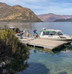 Boarding at Mou Waho Island, Wanaka Otago New Zealand