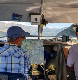 On the boat at Lake Wanaka, Otago New Zealand