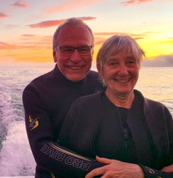 Couple and Kaikoura sunrise