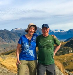 Couple at Rocky Mountain summit