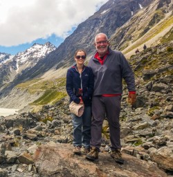 Couple at Hooker Lake, Canterbury New Zealand