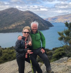 Couple at Mou Waho Island, Wanaka Otago New Zealand