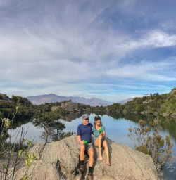 Couple at Mou Waho Island, Wanaka Otago New Zealand