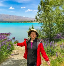 Exploring Lake Tekapos shores