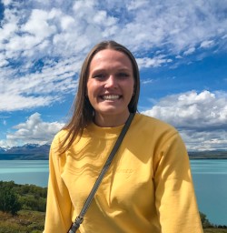 Girl enjoying Lake Pukaki