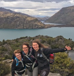Group above Mou Waho Island, Wanaka Otago New Zealand