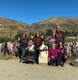Group at Cardrona Bra Fence, Otago New Zealand