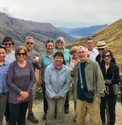 Group at Crown Range Summit, Otago New Zealand