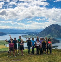 Group enjoying Wanaka from Rocky Mountain