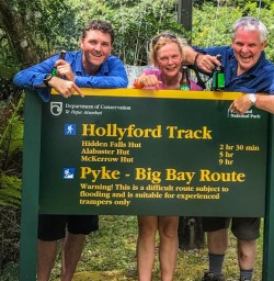 Group at Hollyford Track, Fiordland National Park Southland New Zealand