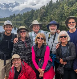 Group at Lake Matheson, West Coast New Zealand
