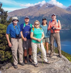 Group at Mou Waho Island, Wanaka Otago New Zealand