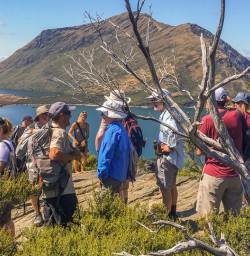 Group at Mou Waho Island, Wanaka Otago New Zealand