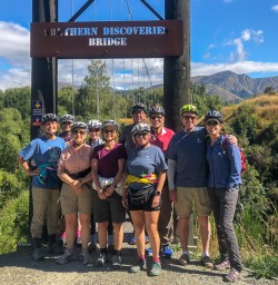 Group at Southern Discoveries Bridge, Otago New Zealand