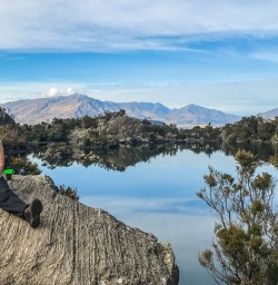 Guest at Mou Waho Island, Lake Wanaka Otago New Zealand