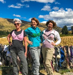 Guests at Cardrona bra fence
