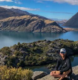 Guide at Mou Waho Island, Wanaka Otago New Zealand