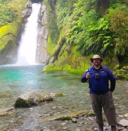 Giants Gate waterfall on the Milford Track. 