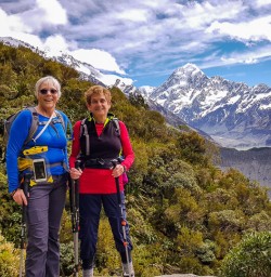 Ladies at Aoraki Mount Cook, Canterbury New Zealand