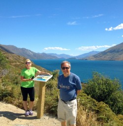 hikers at lake wanaka