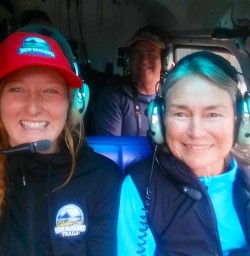 Excited to be in the helicopter