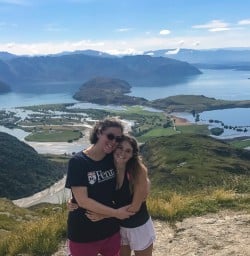 Mother and daughter up Rocky Mountain